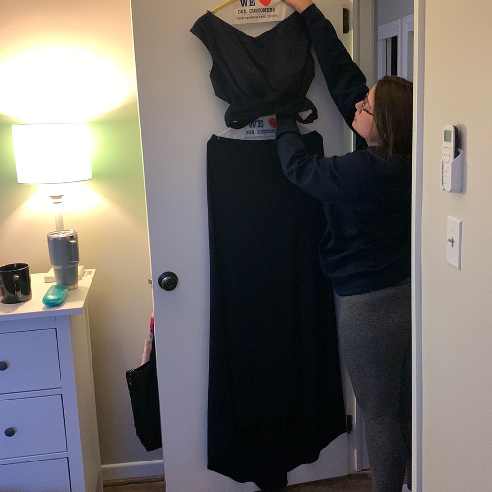 Two Piece navy prom dress, very elegant! Size 12